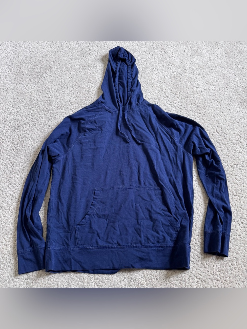 Abound Hoodie Shirt Mens Blue 100% Cotton Lightweight Medium